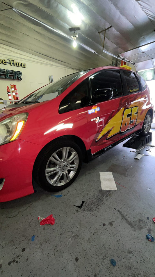 Reflective fender lighting bolts