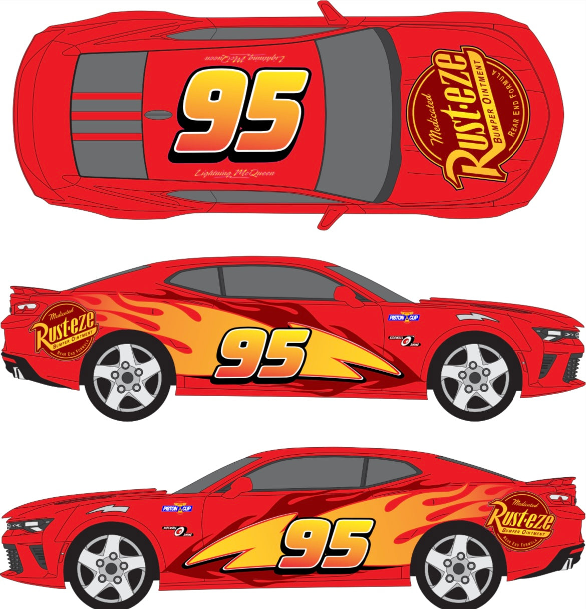 Full McQueen decal kit ! Doesn’t include red background color!